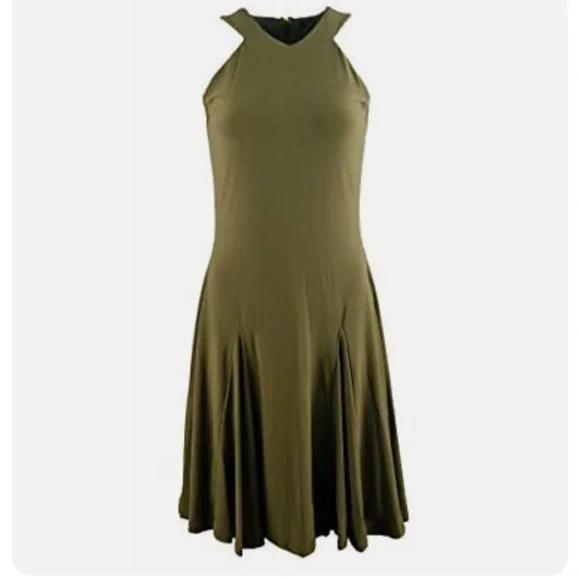 sachin and babi light blue dress Halter neck midi dress brand POLO RALPH LAUREN  Globalbrandsstore.com/en